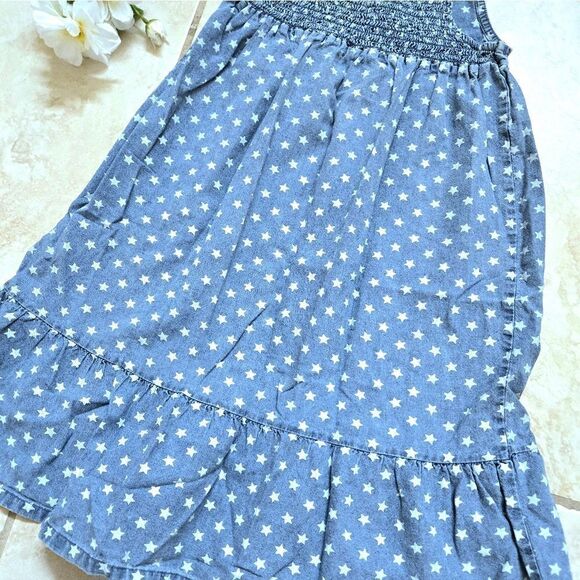 Carter's Chambray ruffled star spangled thin strapped dress - Picture 11 of 16